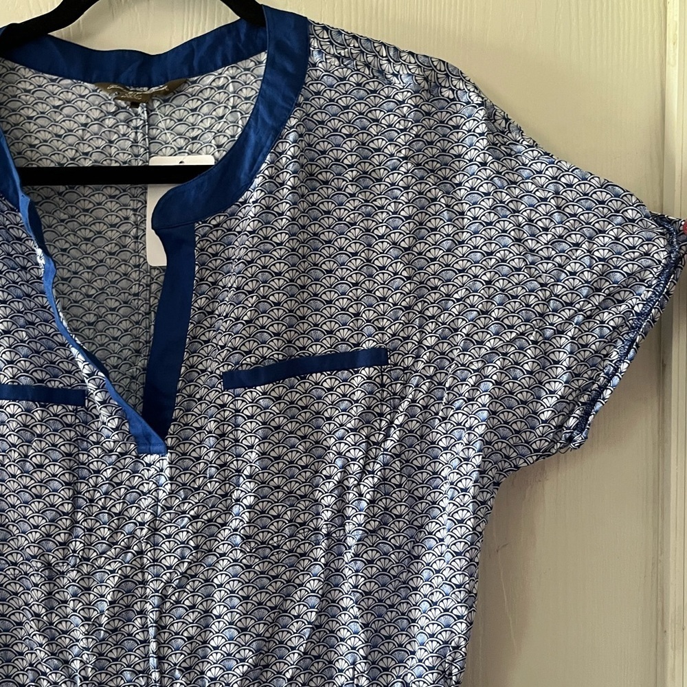Tommy Bahama Blue and White Patterned Dress - Picture 2 of 6
